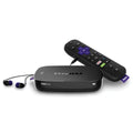 Player with 2019 Ultra 4K/HD/HDR (Refurbished) Media Restored Premium Streaming Roku Headphones