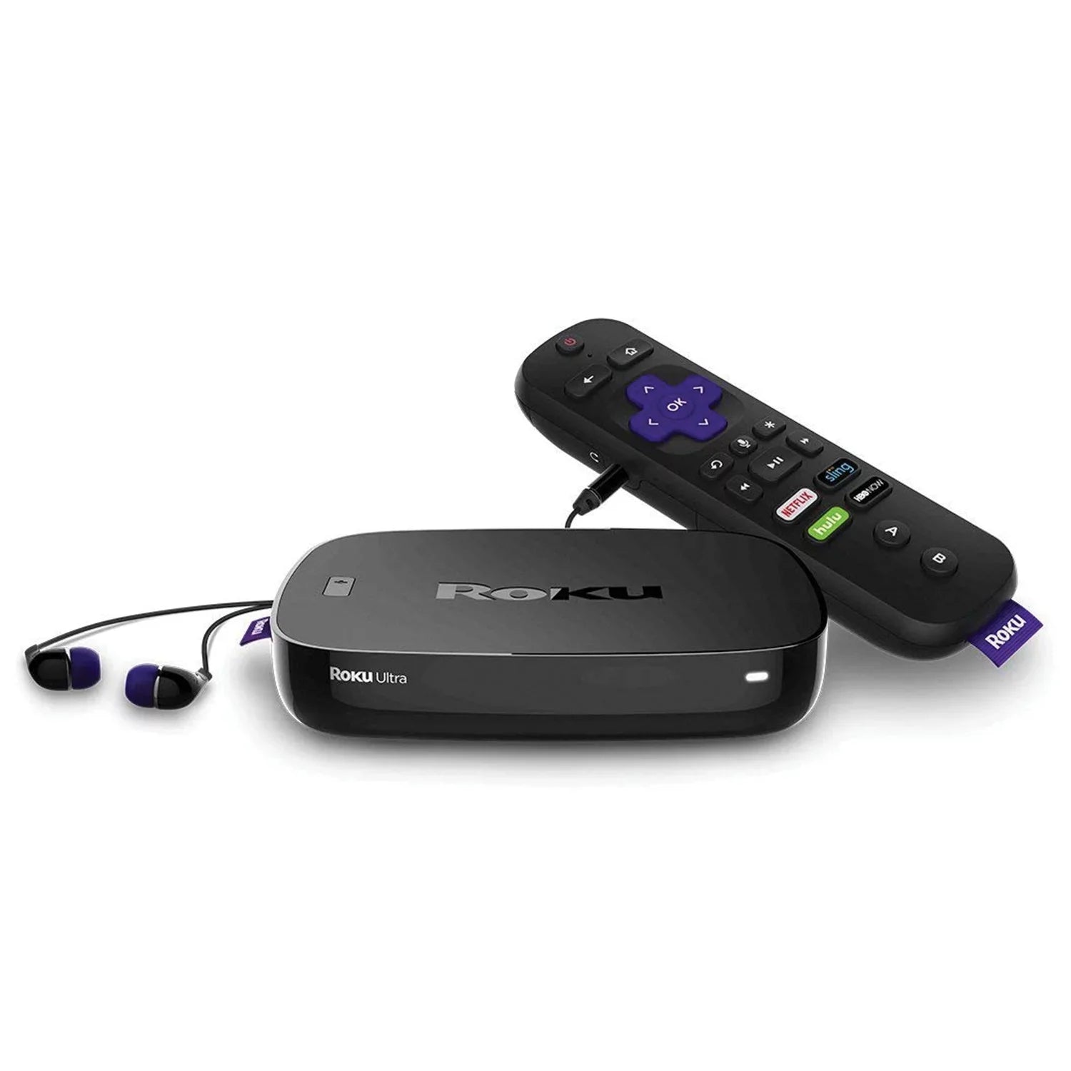 Player with 2019 Ultra 4K/HD/HDR (Refurbished) Media Restored Premium Streaming Roku Headphones