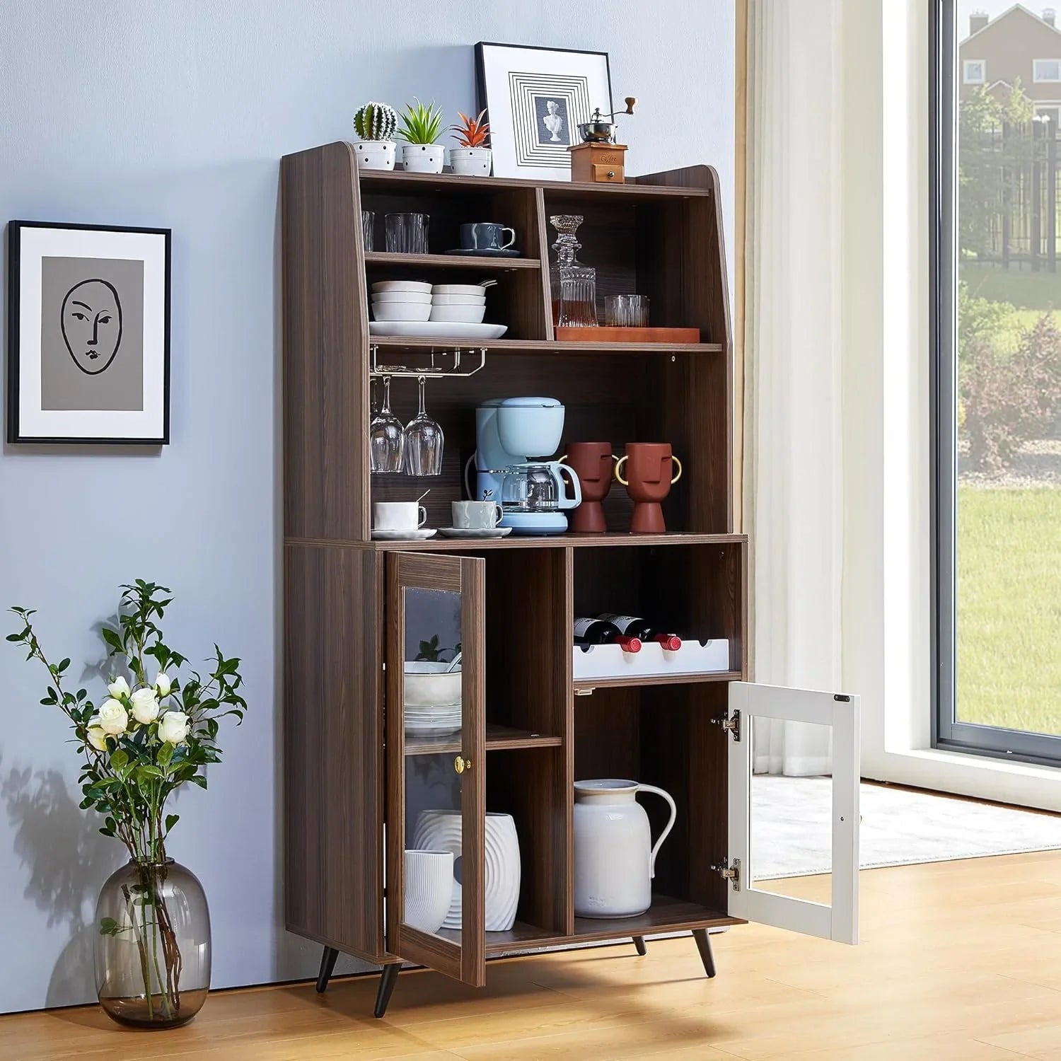 Mix and with Cabinet Cabinet Cabinets Dining Kitchen Bedroom Locker Living Locker TJUNBOLIFE Multifunctional Room Home Shelves Rack Locker Cabinet Wine Cabinet for of Room