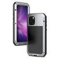 iPhone Grade Aluminum Rugged Case Outdoor Max Travel Glass Military Gorilla Protection, Shockproof and (Silver) Duty Pro Heavy 13 Resistant Metal Scratch
