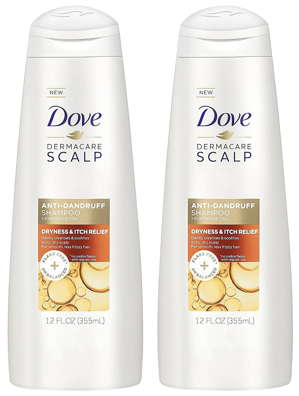 12 Itch 2) Scalp (Pack Dove Of Fl Dermacare & Relief - Shampoo Dryness Anti-Dandruff - - Oz