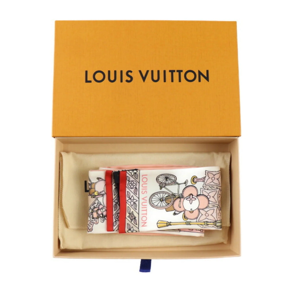 Seek Ribbon M77780 (Like Silk Vivienne Monogram Pre-Owned Rose Scarf Vuitton and VUITTON Bandeau Multicolor LOUIS New) Hide