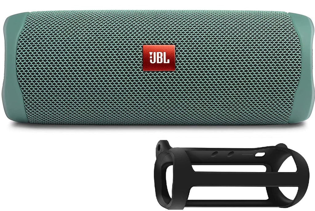 Speaker Waterproof with (EcoGreen) Sleeve Flip Wireless 5 Bluetooth JBL Silicone Carrying Protective Bundle Portable