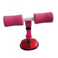 Suction Floor Belt Up Exercise Bar Stand pink with Abs Thigh Sit