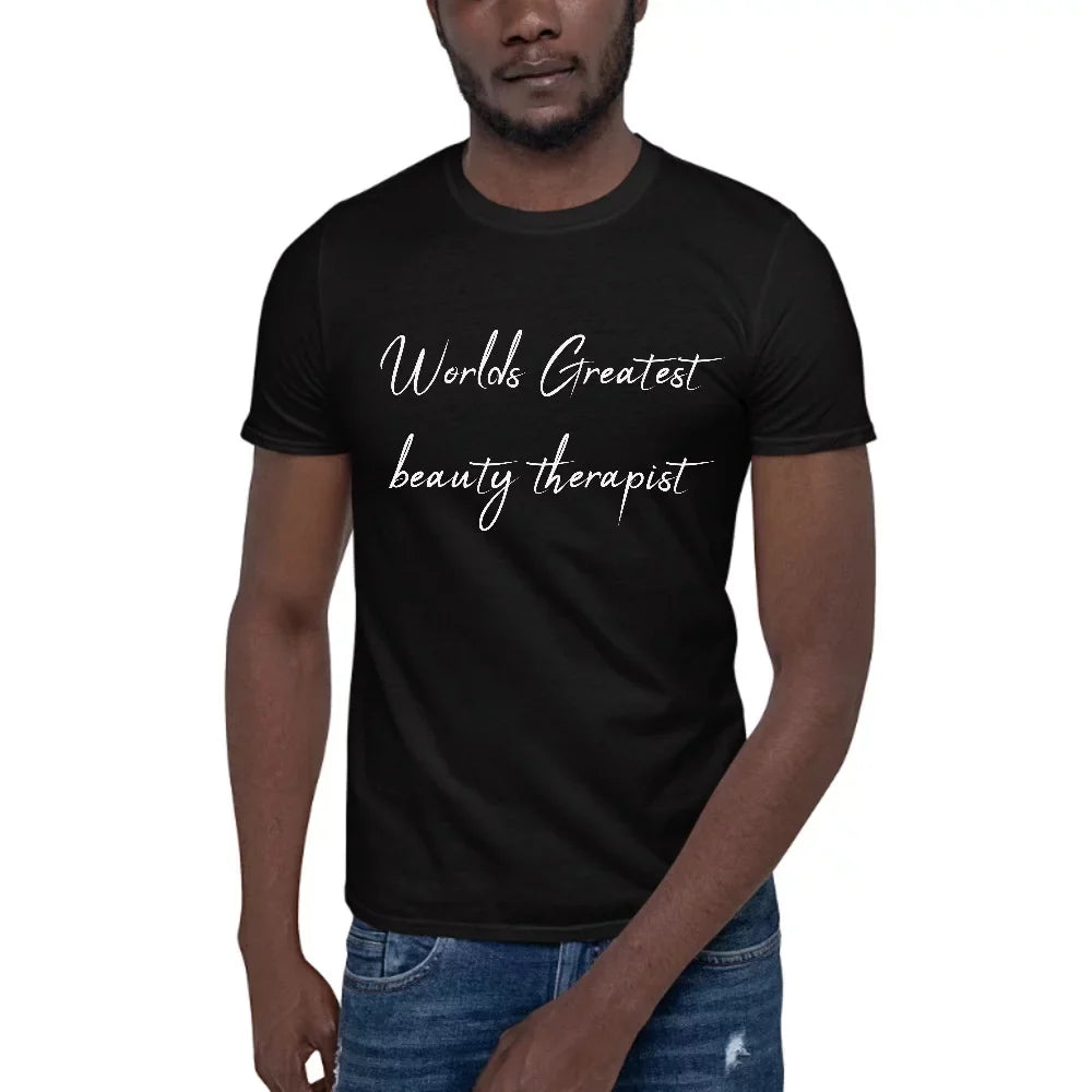 Worlds Short T-Shirt By Greatest Gifts Beauty Undefined 2XL Sleeve Cotton Therapist