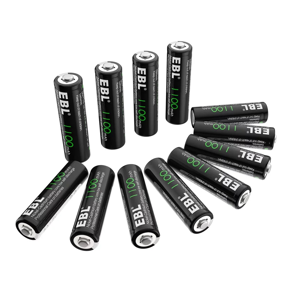Lights Batteries 160-PCS AA 1.2V Solar EBL Ni-Cd Rechargeable NiCd 1100mAh