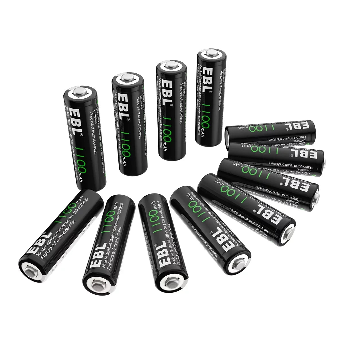 Lights Batteries 160-PCS AA 1.2V Solar EBL Ni-Cd Rechargeable NiCd 1100mAh