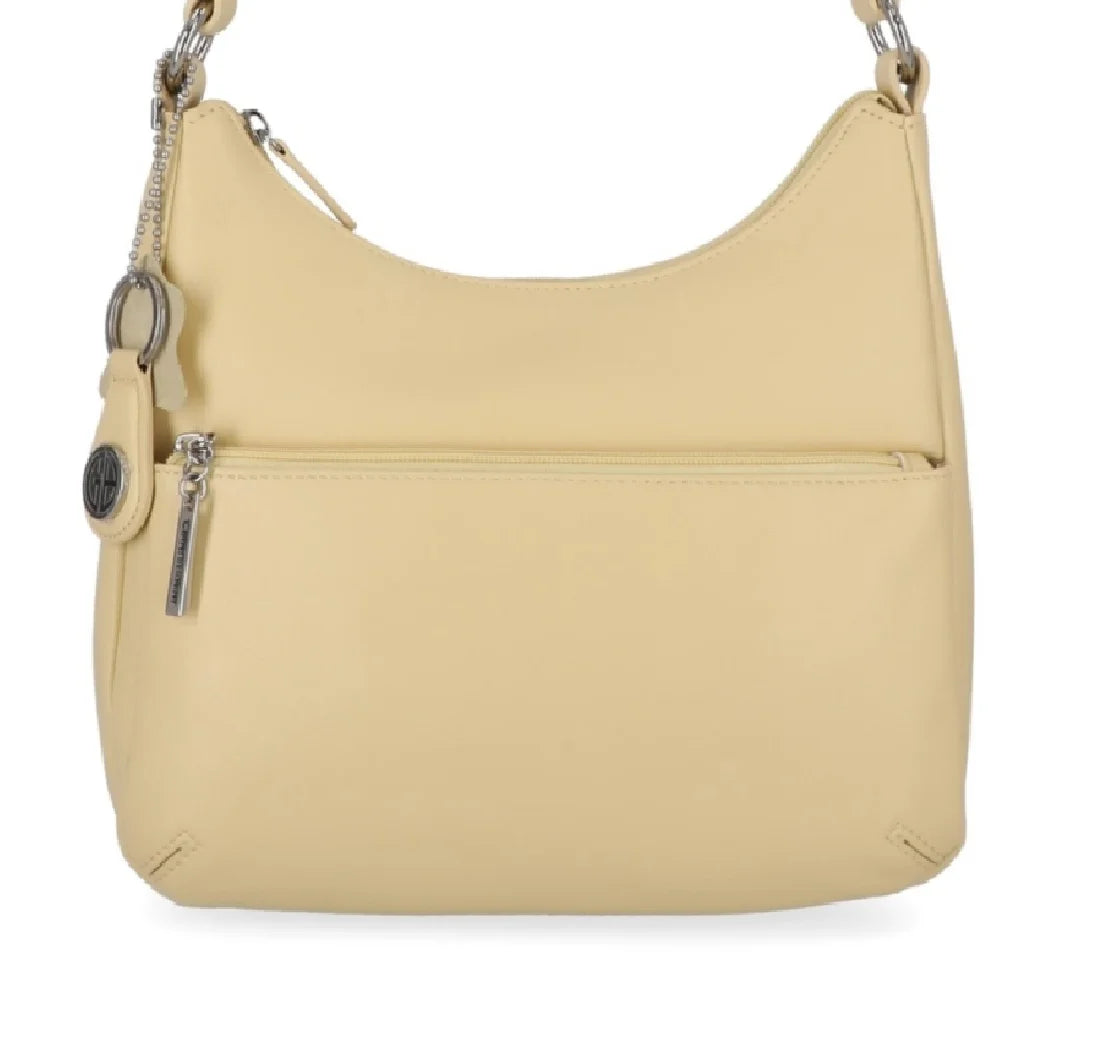 Bag Hobo Size Nappa Women's Bernini Giani Leather Regular Yellow