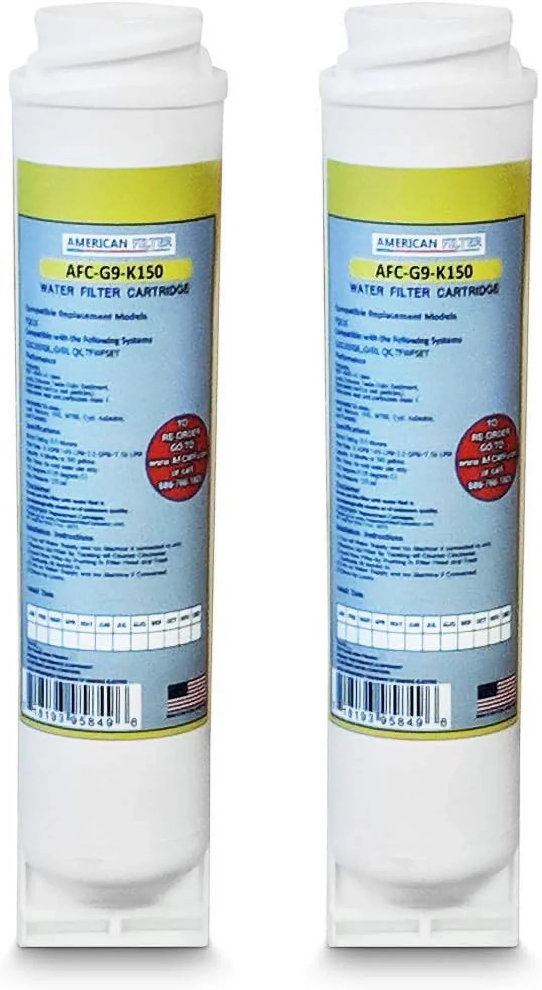 Brand, Water Filter FQK1K USA!! With Filter, Made In (R) AFC Compatible The 2 Pack