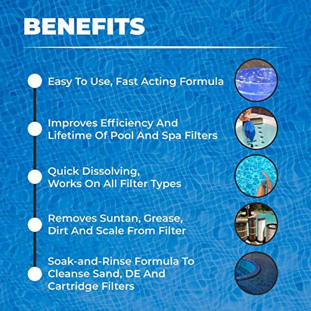 Leisure Easy Solution Filter Cleaner Soak Filter and Tub Spa Hot Time Your so Cleaning Use can AquaDoc HotTub Cartridges. to Jacuzzi Soak. 32oz Enjoy & Spa Cleaner Filter for You MAV Cleaner