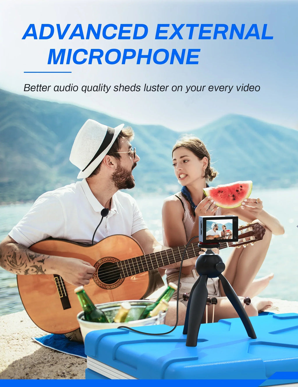 WOLFANG 4K Underwater Camera 24MP Waterproof with Camera Action 40M Control IP68 Remote WiFi Vlogging Case