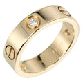 Love (Good) size 15 Pre-Owned diamond, half ring, approx. yellow K18 Cartier 3P, gold, 8.67g, I132124019