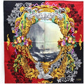 GIANFRANCO x Ladies Scarf Black Multicolor FERRE Silk Stole Gianfranco (Good) Pre-Owned Red Ferr¨¦