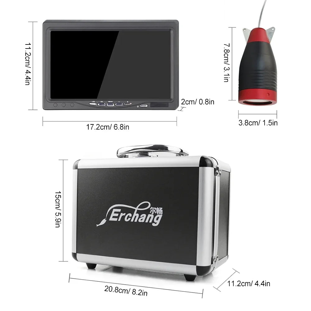 Fishing User-friendly Fishing Finder Boat with 7 Portable Enthusiasts Inch Perfect Lake Crystal Erchang Fish Design, Underwater Kayak Fishing Clear for Sea - Camera for Imaging,