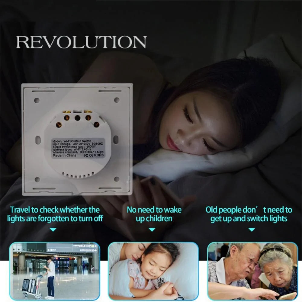 Google Switch App Motor Blinds Alexa AUBESS Control Curtain Roller Life Smart Tuya WiFi/Zigbee Remote controller with Assistant