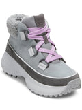 Shearling HAAN Faux Boots Cushioned Round B Waterproof Hiking 5 Zerogrand Cuff Lace-Up COLE Womens Leather Gray Wedge Toe Flurry