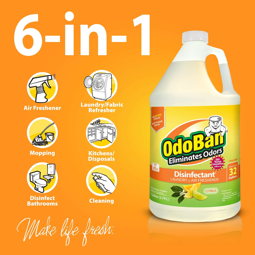 14 Set, 360-Degree Ounce OdoBan Citrus Aroma Scent Air Concentrate, Gallon Natural Eliminator Freshener, Orange Spray Real 10 Absorber Disinfectant Cleaning Oil Continuous 1 Solid Ounce Multipurpose