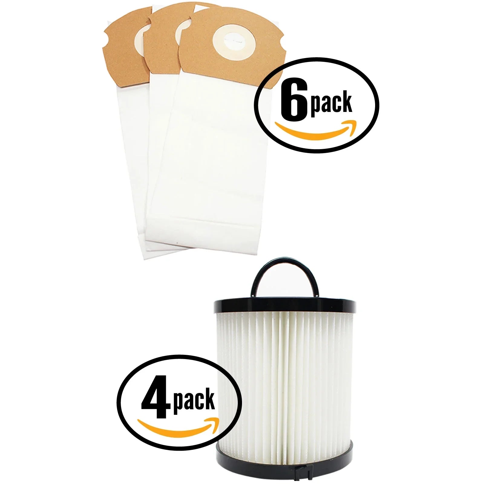 Vacuum Bags & AS Vacuum Cup Eureka Bag DCF-21 Filter 18 Replacement 4 & AirSpeed Eureka Dust Compatible AS1001A - Gold Filter