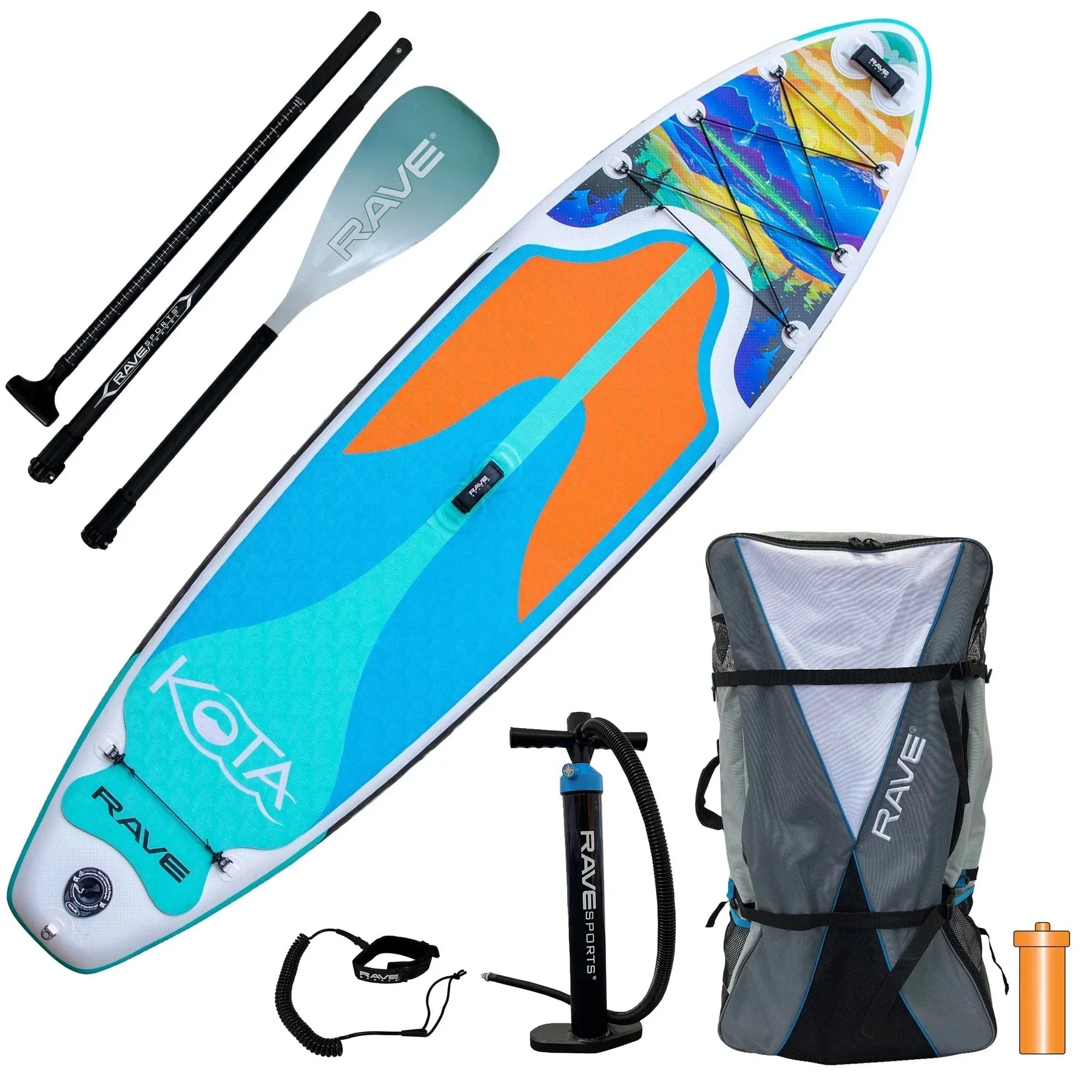Inflatable Mountain Rave Board Paddle Package Sports Up Kota Stand Lake