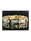 Bracelet Cut Mens 10K 8.5 Set Ct 3.1 Pave Genuine Gold White Inch Diamond Round