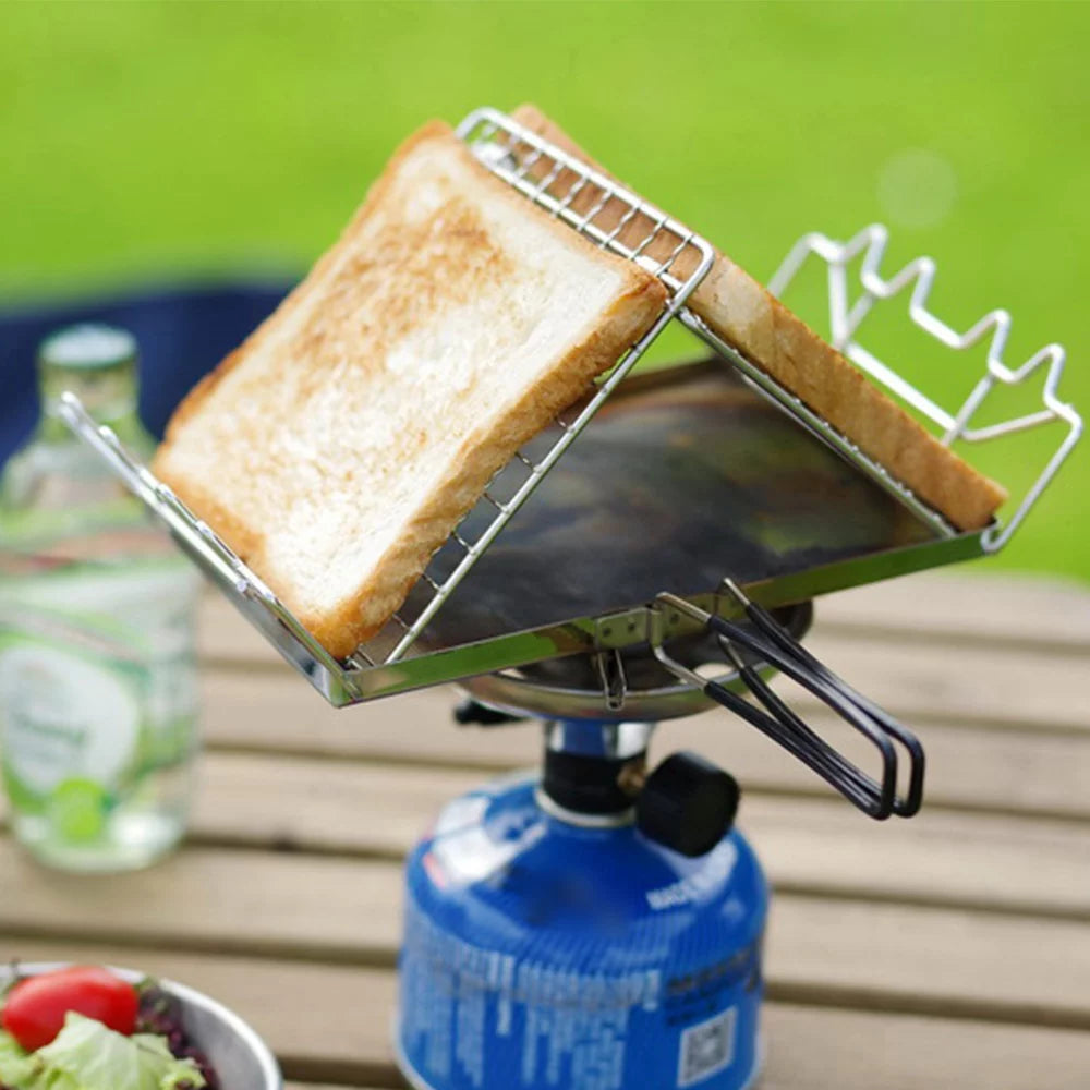 Toaster - Backpacking, and Bread Rack for Folding Camp Steel Stove Camping, Stainless Toaster Ideal Picnics