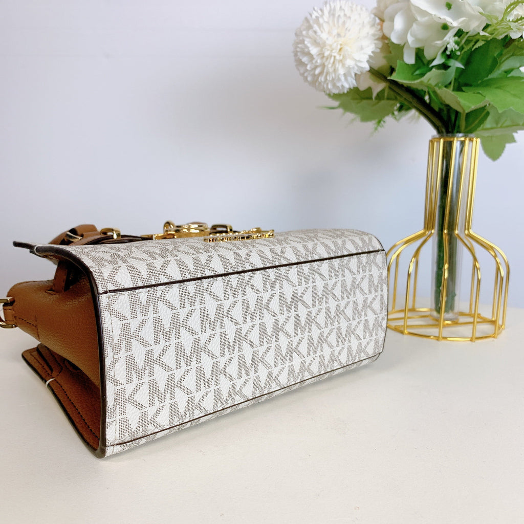 Michacl Kors XS in Signature Crossbody Hamilton 35H1GHMS0B Satchel VANILLA