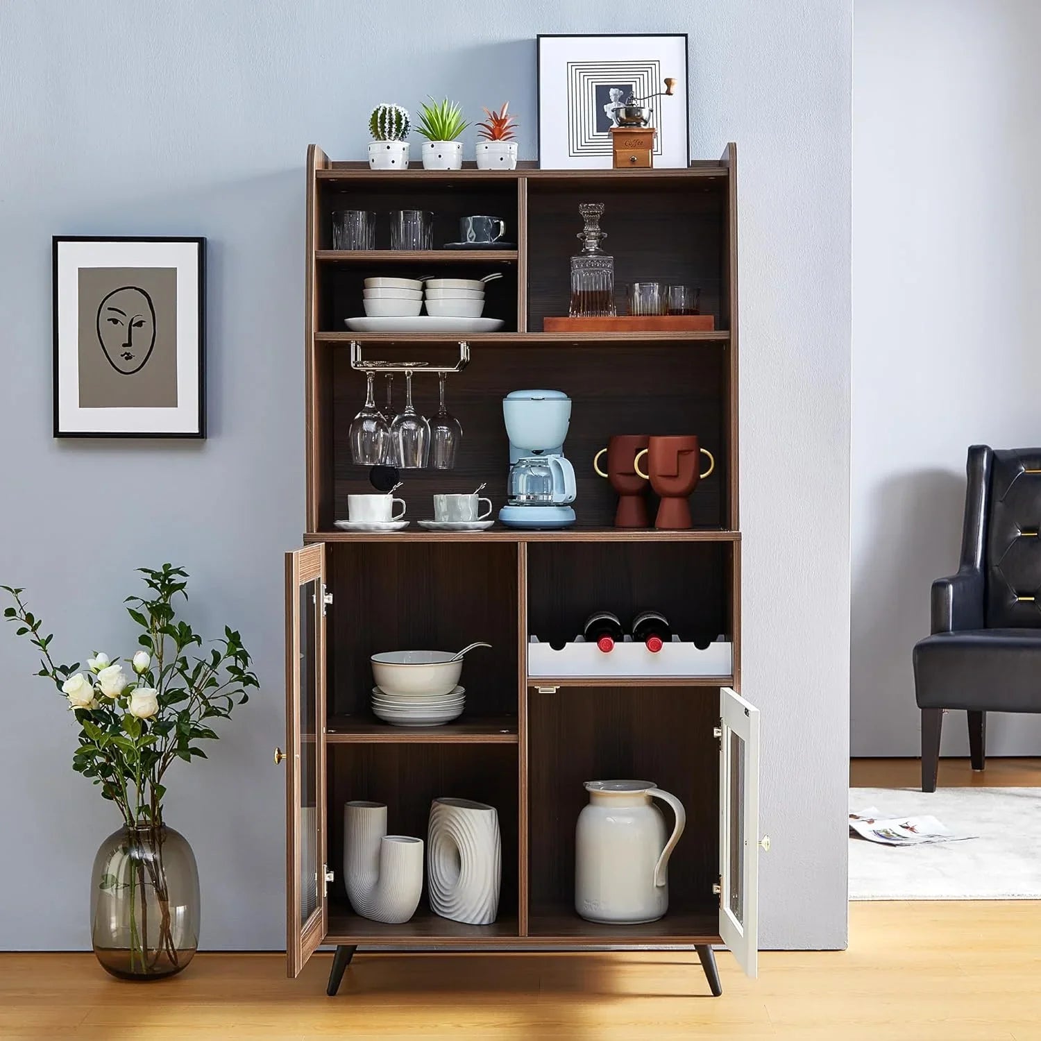 Mix and with Cabinet Cabinet Cabinets Dining Kitchen Bedroom Locker Living Locker TJUNBOLIFE Multifunctional Room Home Shelves Rack Locker Cabinet Wine Cabinet for of Room