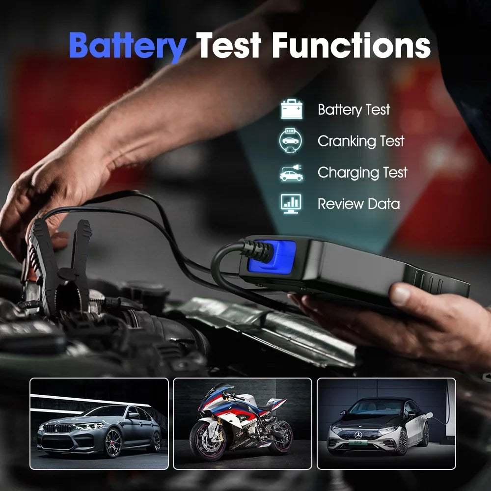 Full 12V 2 Test OBD2 Scanner Code Engine AUTOPHIX Diagnostic 1 PRO Battery Auto OBD Cranking OBD2 EOBD Reader in Function Automotive Automotive OM129 Analyzer Test Battery Tool Tester Charging Scanner