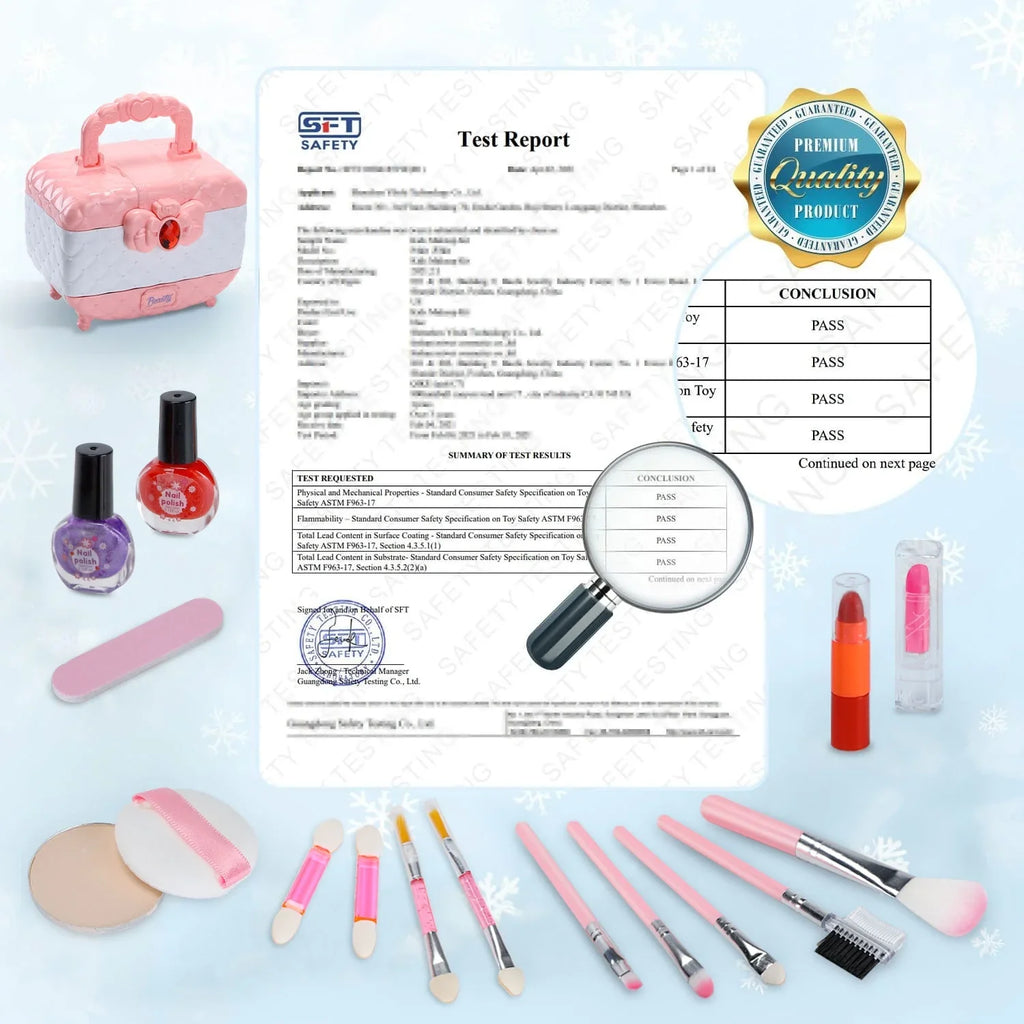 Kids Frozen 42 Makeup WATTNE Set (Pink) Girl & Non-Toxic Pcs Gift for Makeup Real Toys Kit for Christmas Old Washable Year Set, Girl Cosmetic Safe Toddler Kit, & 3-12 Makeup Kids Birthday Makeup