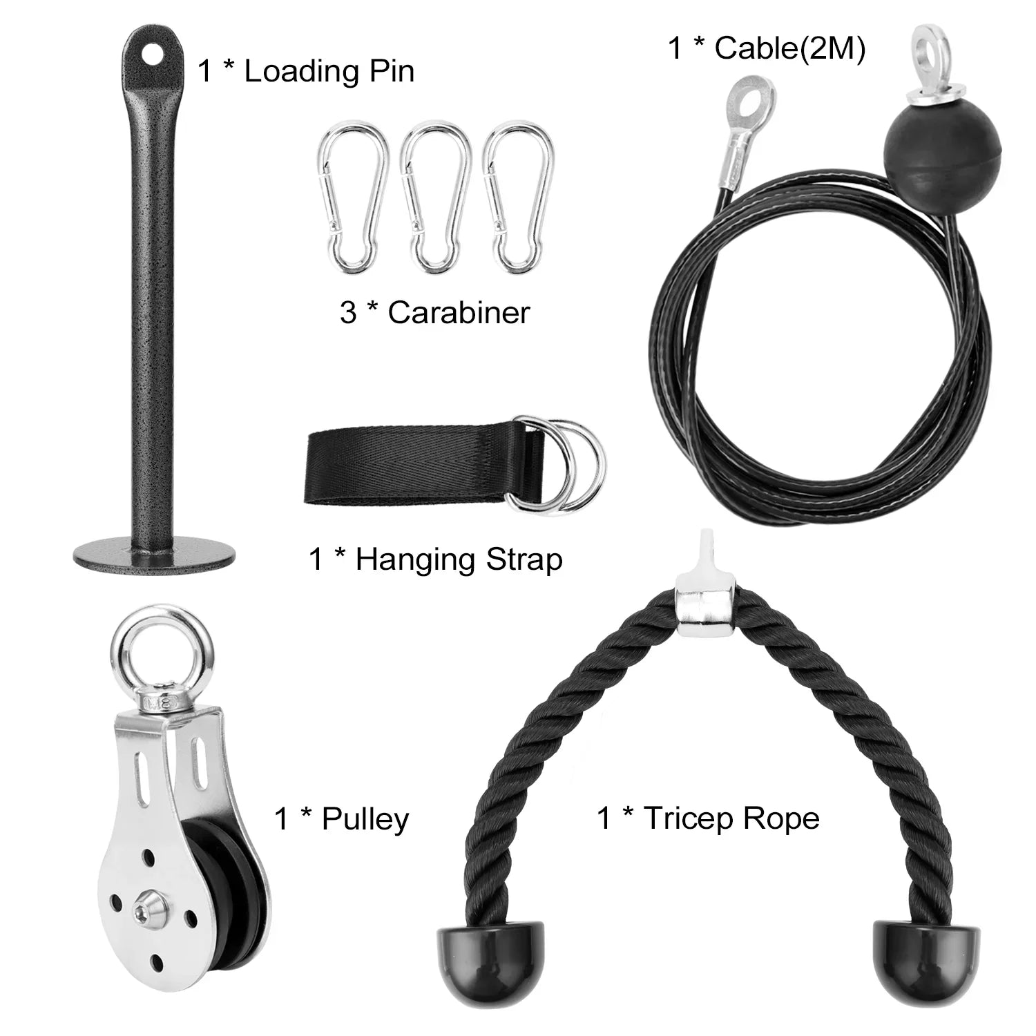 Pulley Fitness DIY Strength Loading Arm Lifting System Blaster Cable Equipment Machine Lixada Pin Biceps Hand Training Triceps Attachment