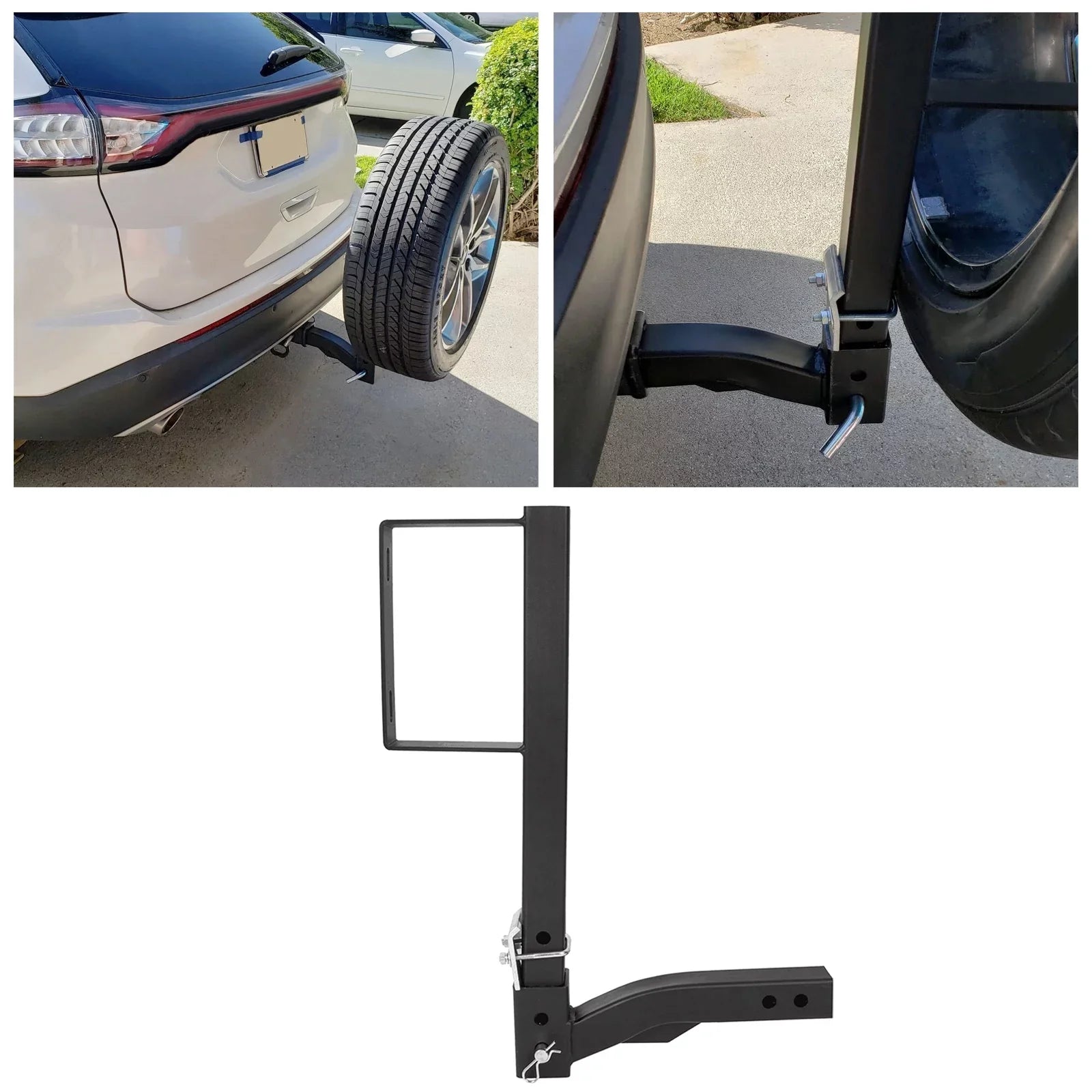 Mount Universal Hitch Trailer Tire Hitch All Spare Rack RV High Tire Carrier Receivers KOJEM Car 24" Truck Spare Fits Tire 2"