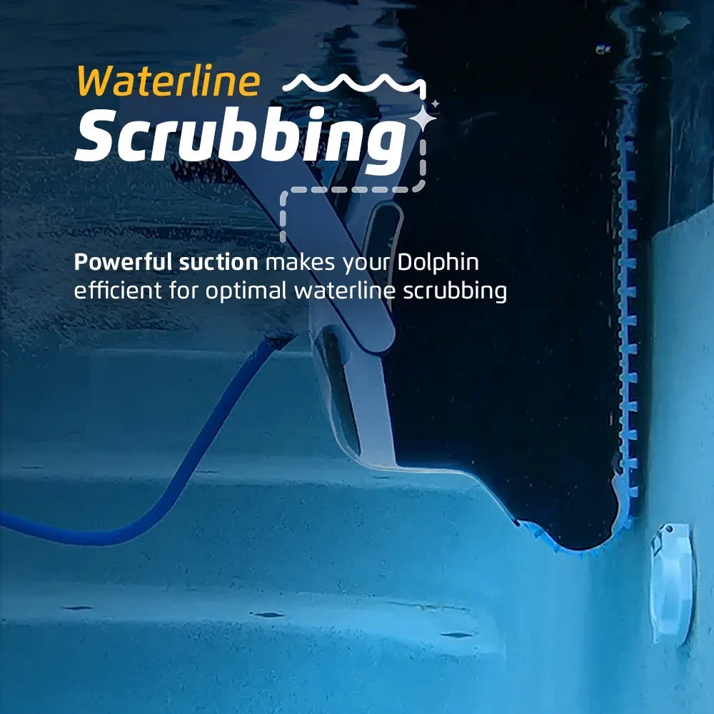 Wi-Fi Robotic up E40 50 Pools Pool Scrubber Vacuum Dolphin Waterline Cleaner Explorer Brush to FT -