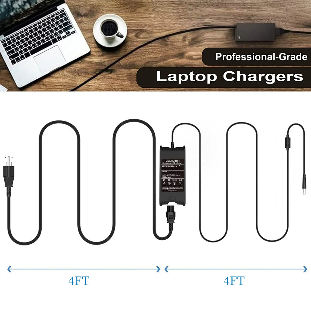 Charger Replacement Cord Adapter D630 Power KONKIN Dell for Latitude AC BOO Laptop Compatible