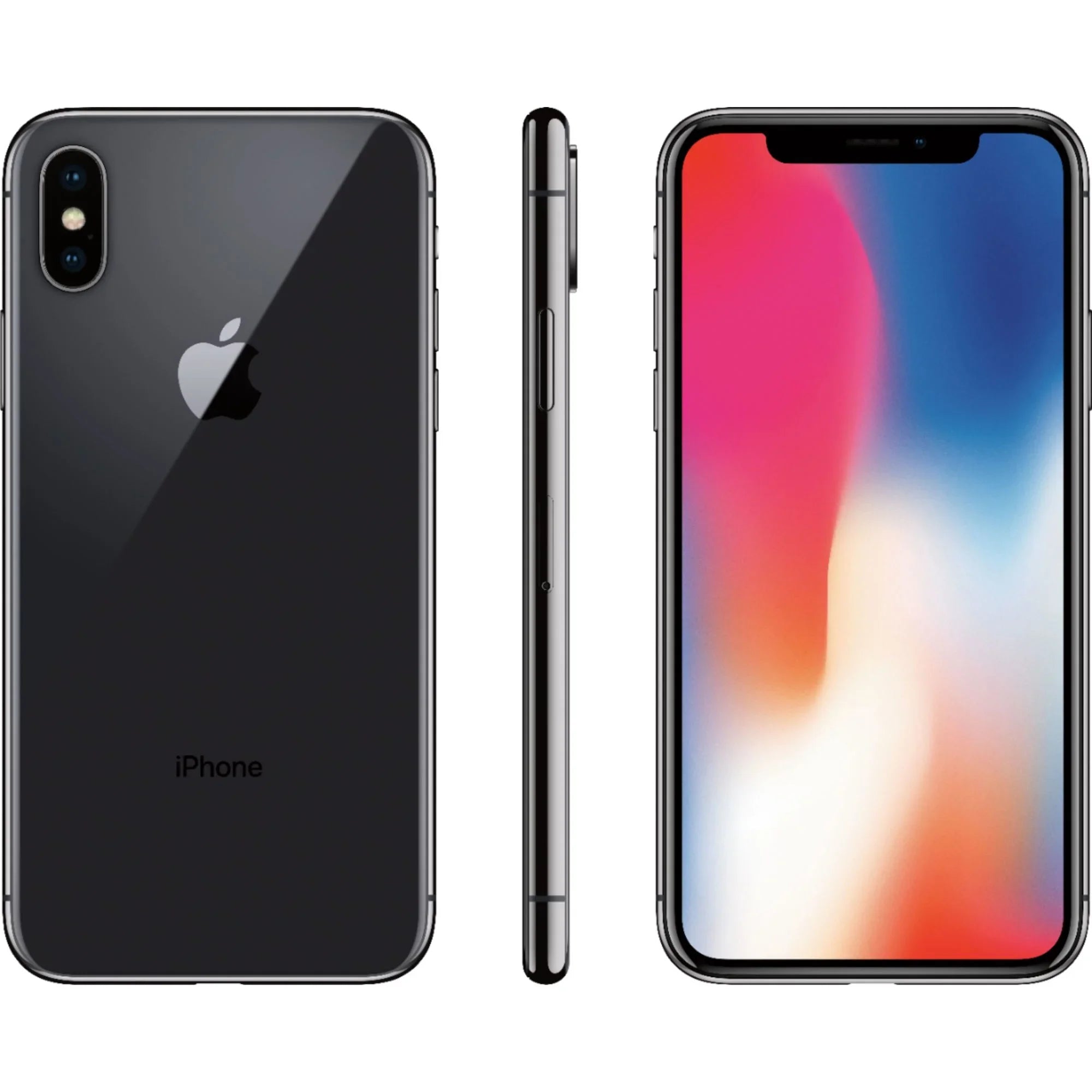 Apple (Refurbished) a1901 Gray GSM T-Mobile AT&T X Space Restored iPhone 256GB Unlocked
