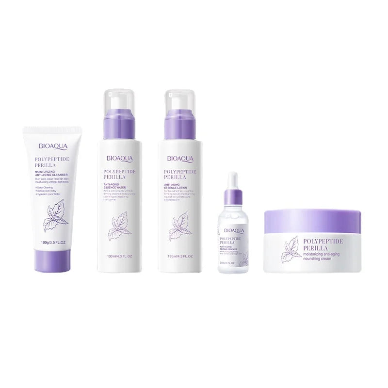 Polypeptide Sets Skin 5Pcs Skincare Facial Kits Extract Women Care & for Comprehensive Perilla - Kit