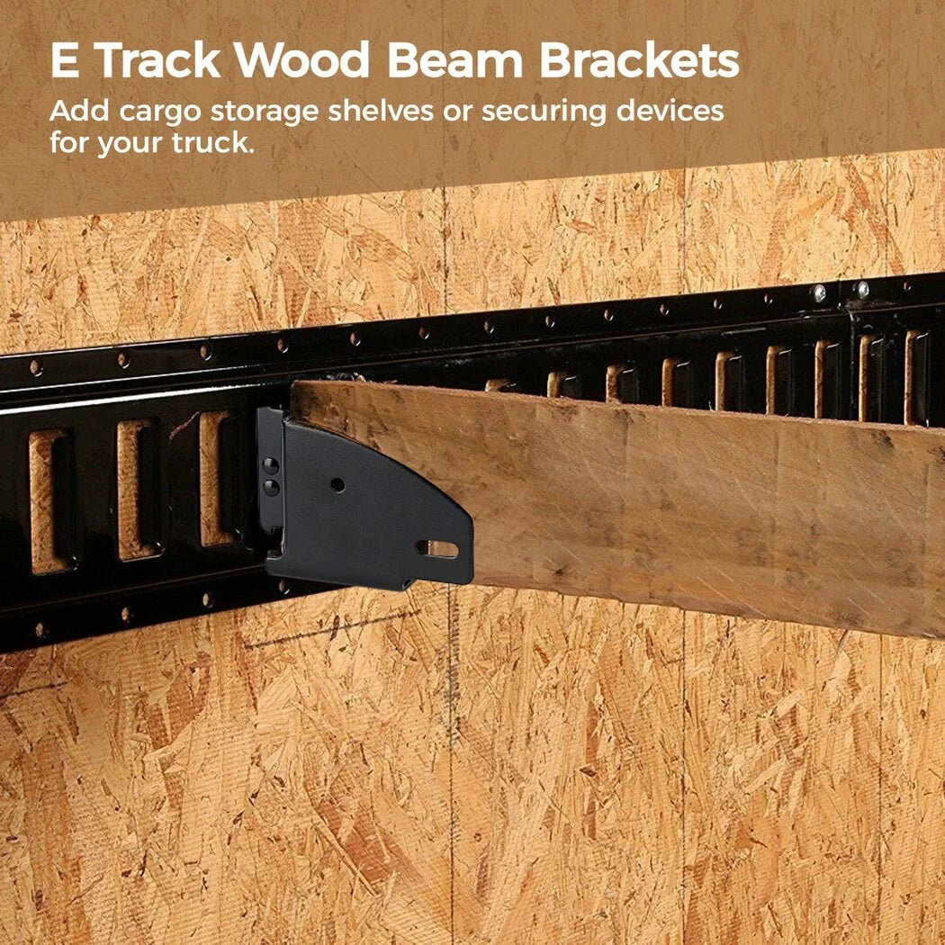 Vans Trailers, Lumber Track 4PCS Wood Cargo Cargo Track Accessories, for Brackets E Trucks, RVs, Beam E Fittings, Tie Down Wood Socket Storage Beam Brackets,