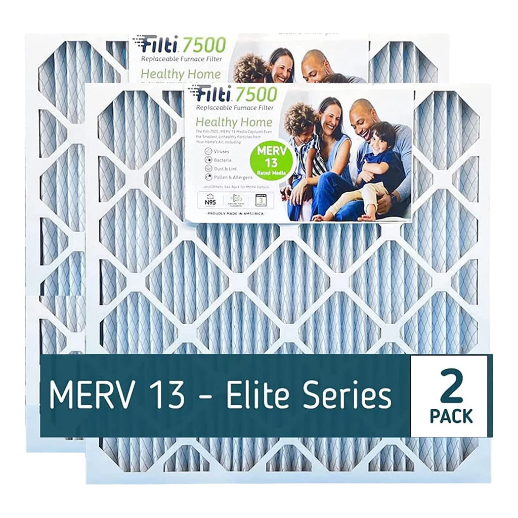 HVAC 20x25x4 Home 7500 Filter Filti (2 MERV Air Furnace 13 Pleated Pack)