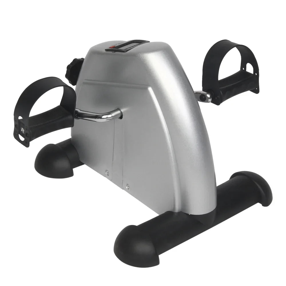 Office with Peddle Maximum Mini Portable (Silver) Bike Home Bike Exercise, LCD Ktaxon 220 lb Mini Desk Screen, Weight