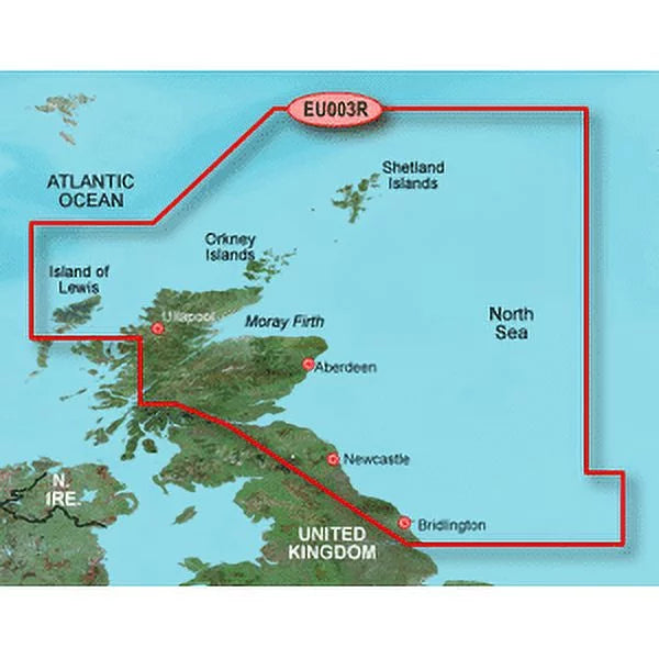 HXEU003R Garmin - HD Coast - Northeast Britain Great - BlueChart g3 microSD/SD