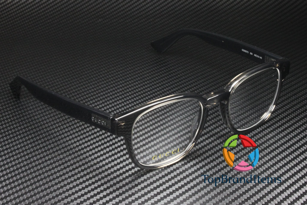 Square GG0927O GUCCI mm 49 Eyeglasses Demo Rectangular Shiny Lens Grey Men's 004