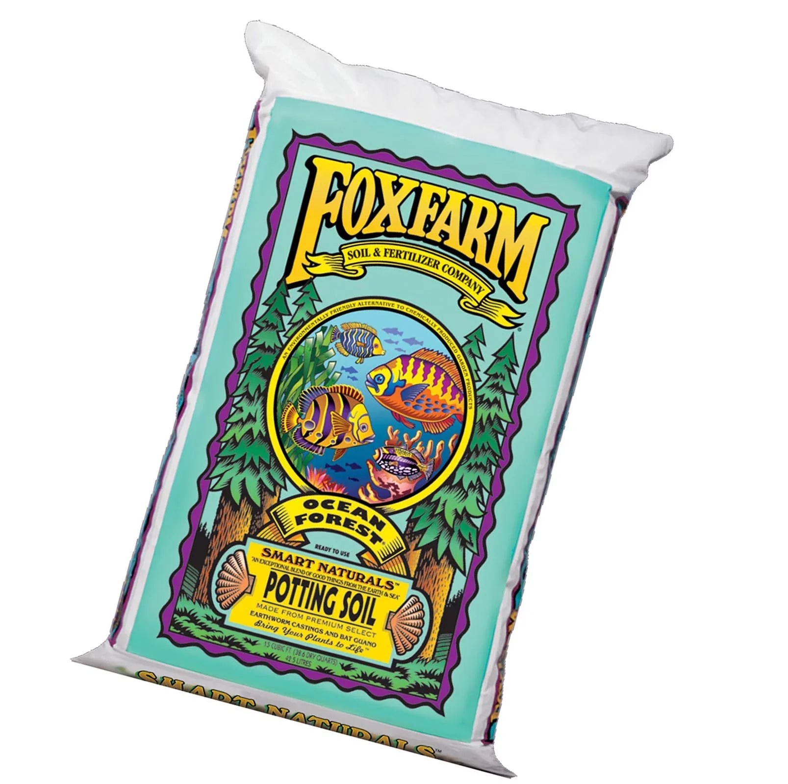 Cubic Foxfarm Feet, Pack pH, 3 Garden 1.5 Forest 6.3-6.8 Soil Potting Bags Ocean