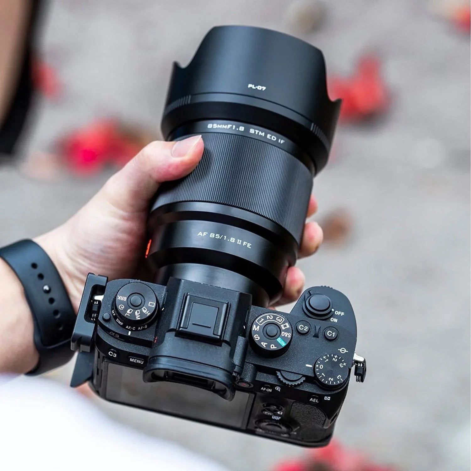 Black A7RIII A7SII Focus E-Mount a6400 A7III a6500 Camera Support Auto AF for STM F1.8 Lens Viltrox Sony 85mm A7II Sony a6300- Full-Frame
