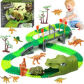 Track Birthday Cars, 5 Toddler Christmas 7 Road Dinosaur Train Toys Set, 3 Year 8 4 Gifts Boys Girls Toys Old World 6 for Beefunni Dinosaur Race 2