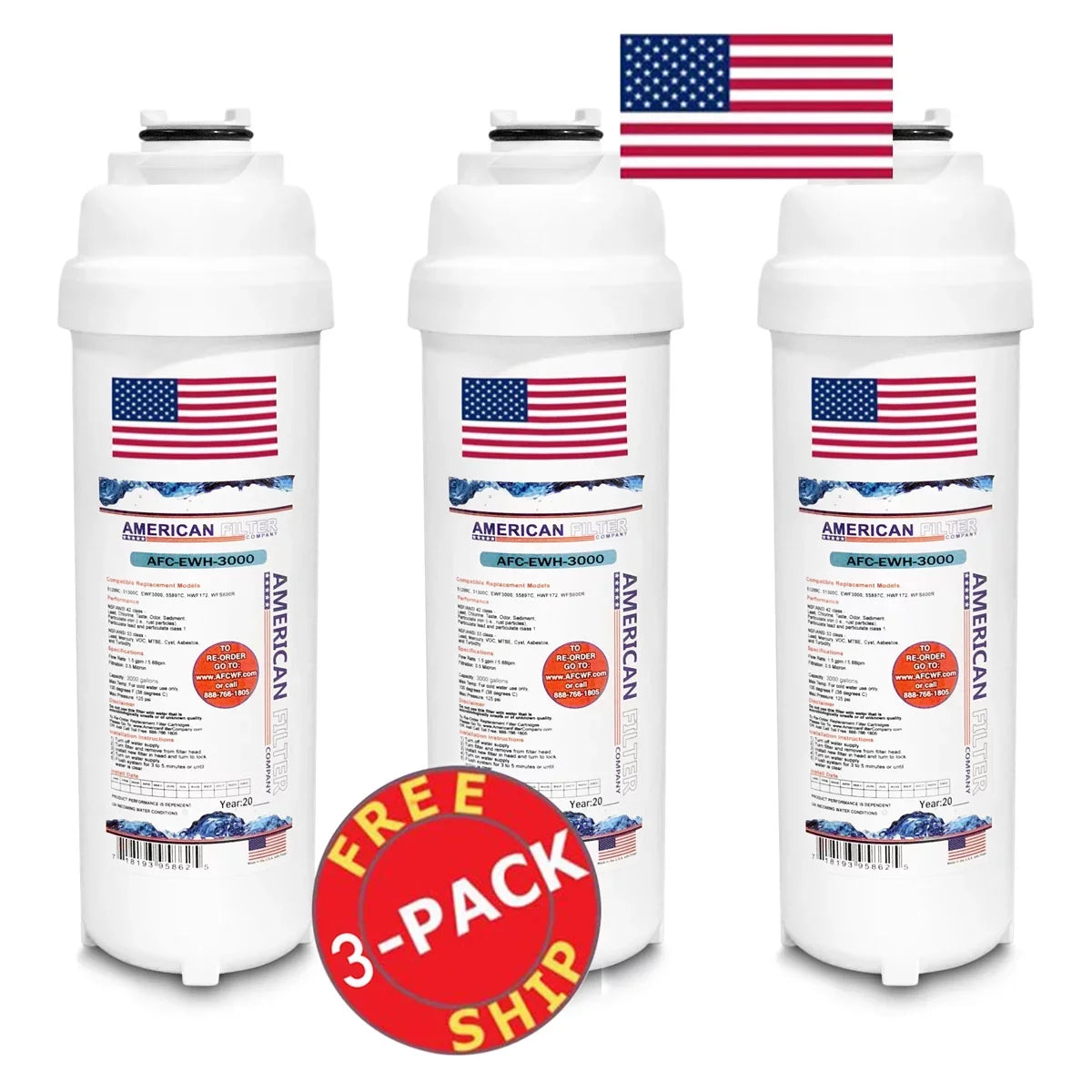 WaterSentry? # Brand Compatible Pack Filters U.S.A. , Made AFC-EWH-3000 Water AFC - , - with in , 3 Model LZSTL8WSVRLK