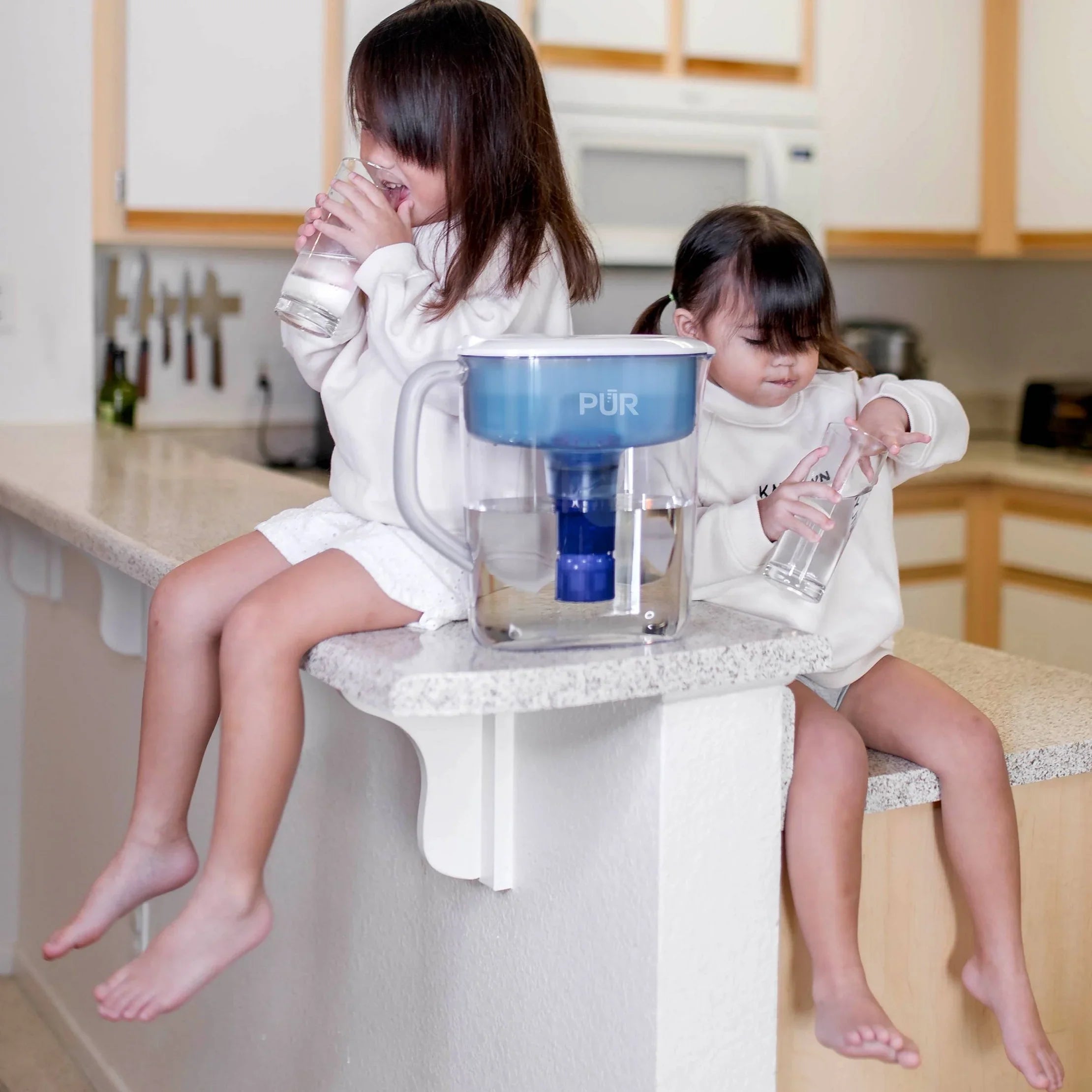 System Pitcher PLUS PPT110WA 11 Water White/Blue Cup Filtration