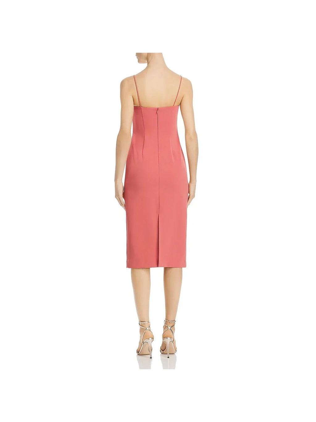 Knee 10 JILL Coral Womens Sheath STUART Below Spaghetti The Strap Dress Evening