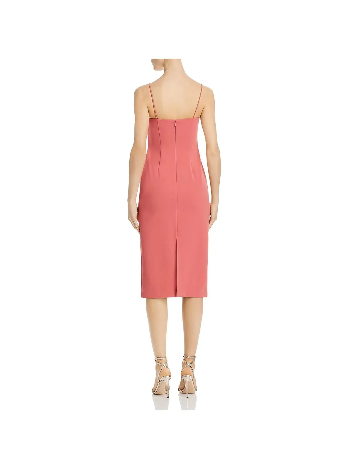 Knee 10 JILL Coral Womens Sheath STUART Below Spaghetti The Strap Dress Evening