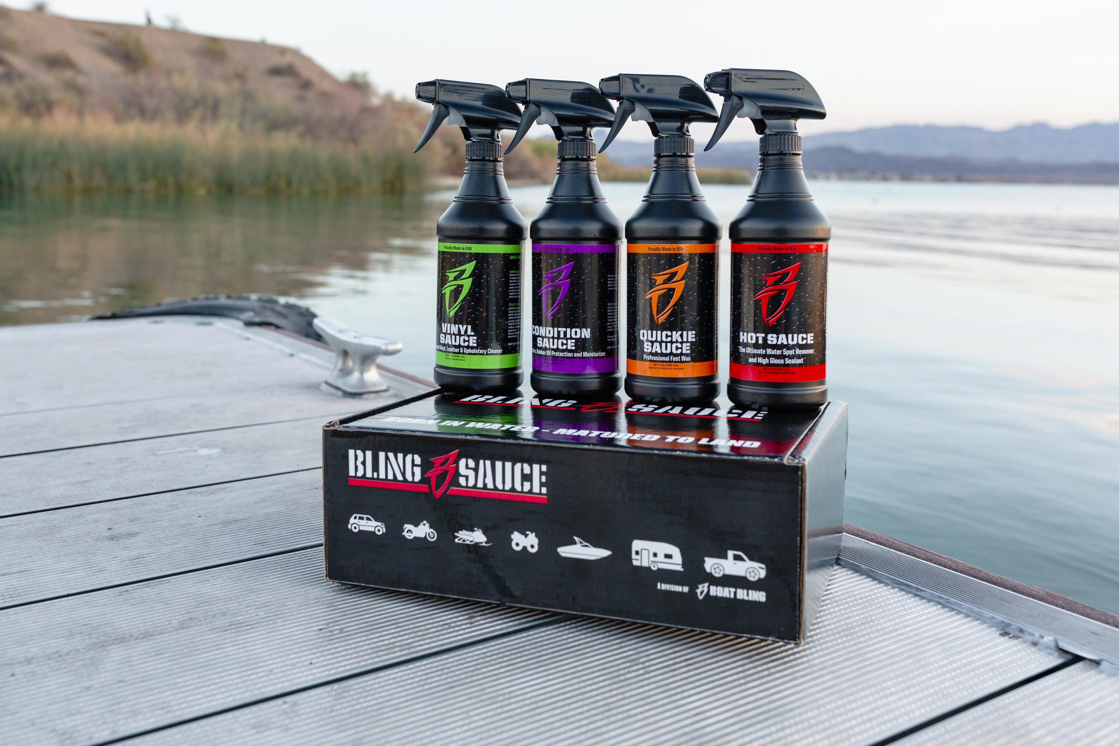 Sauce Kit, 20 Cleaner Bottles Variety Bling Bling Boat oz Four 4-Pack Boat -