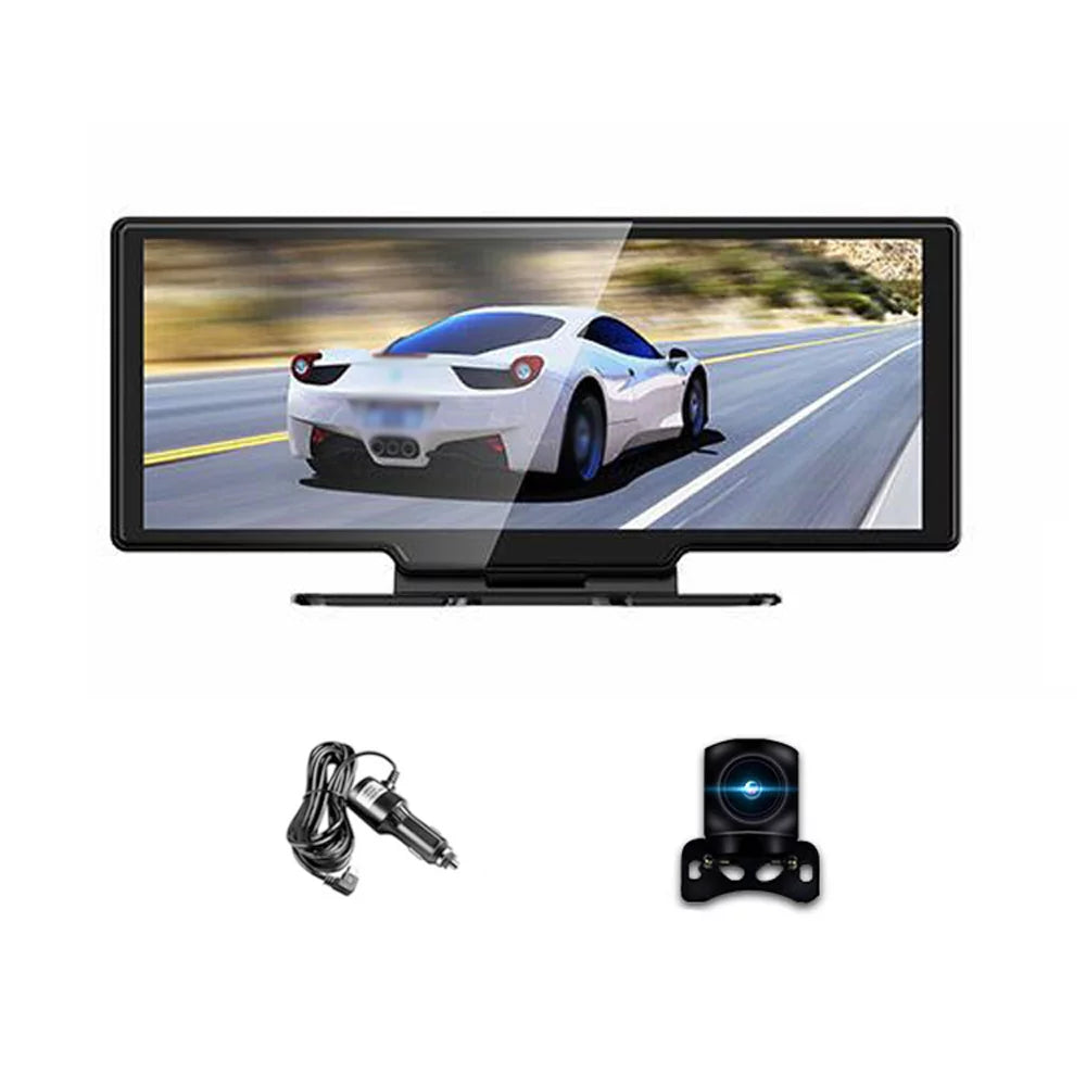 Calling Dash Auto Inch WiFi G-Sensing for Monitor Parking 10.26 Carplay Recorder Loop Support Camera Built-in Front Rear Driving Recording Shinysix 4K & DVR Hands-Free Android Touchscreen with