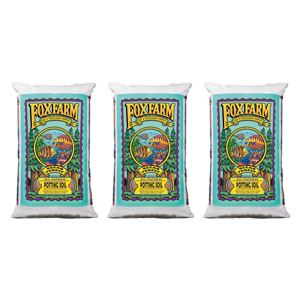 Cubic Foxfarm Feet, Pack pH, 3 Garden 1.5 Forest 6.3-6.8 Soil Potting Bags Ocean